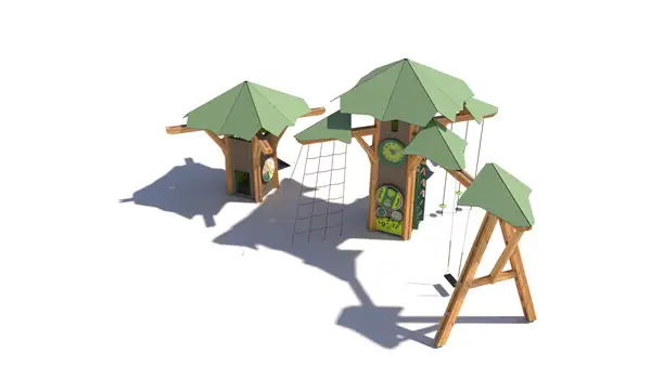 ARBRES CANOPÉES PLAYTREE FOREST SM - avec toboggan et balançoire CANOPY DESIGN